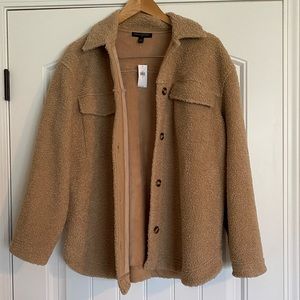 NWT- Banana Republic Sherpa Shacket- Tan/ Size M